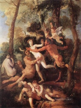 Nicolas Poussin Painting - Pan Syrinx classical painter Nicolas Poussin